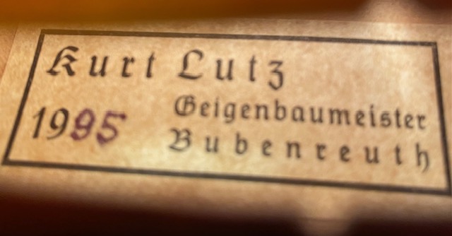 Violine von Kurt Lutz Bubenreuth 1995
