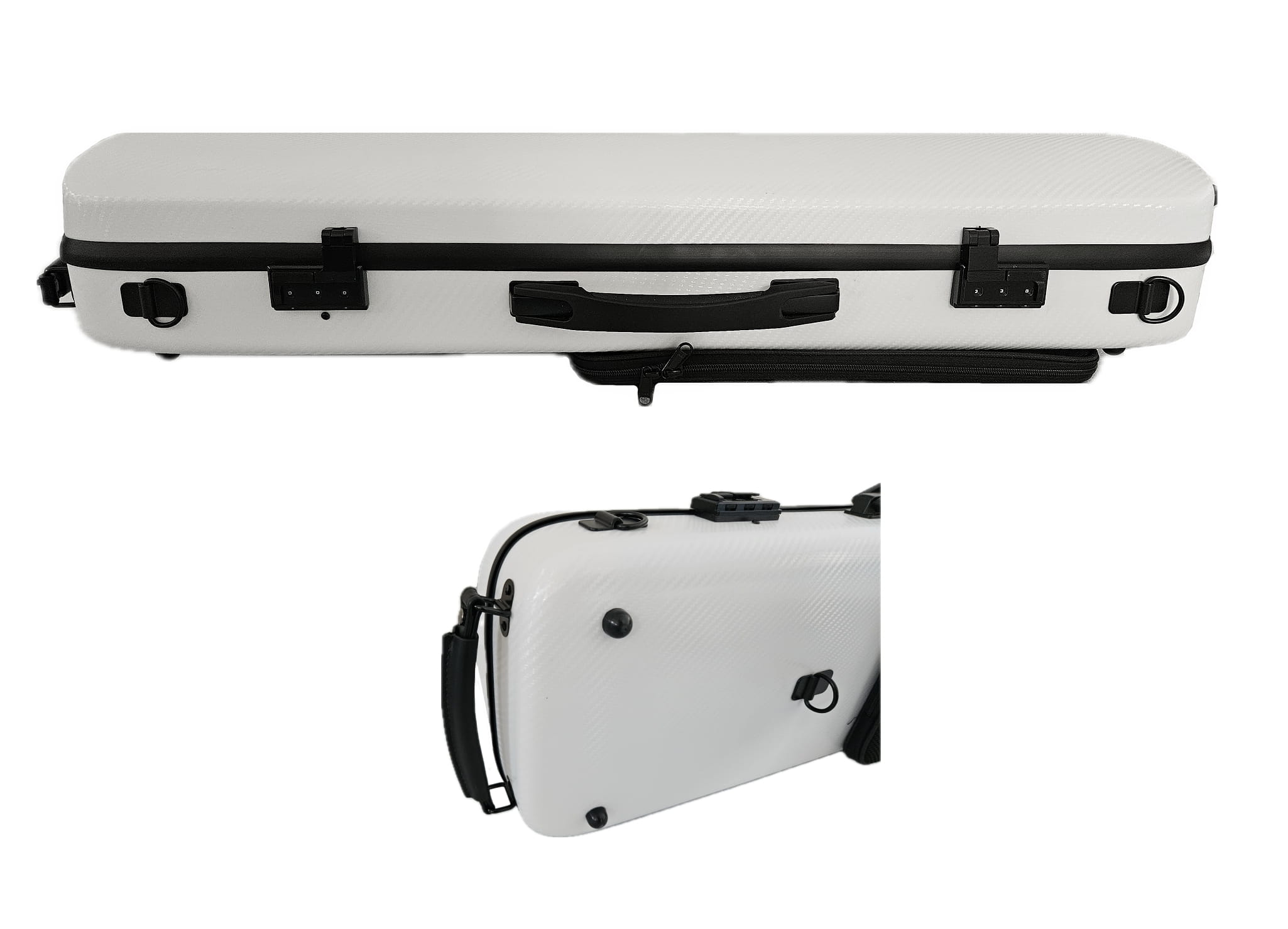 Geigenkoffer 4/4 Polycarbonat PC-4 Weiss