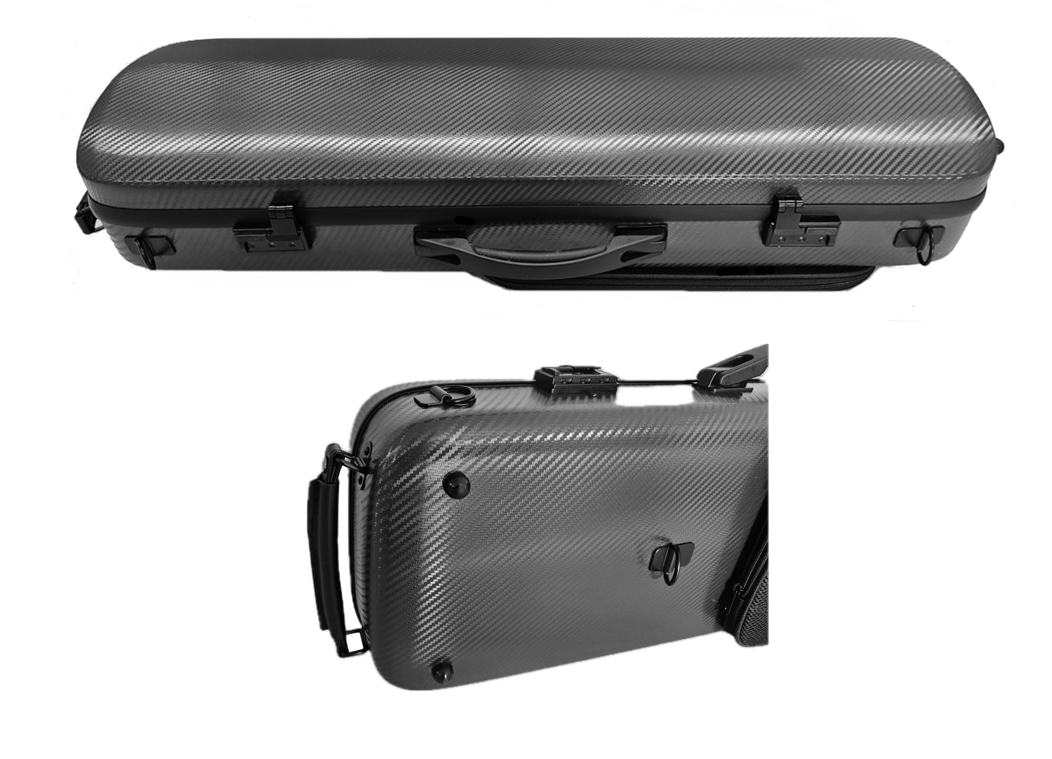 Geigenkasten 4/4 Polycarbonat PC-4 Schwarz