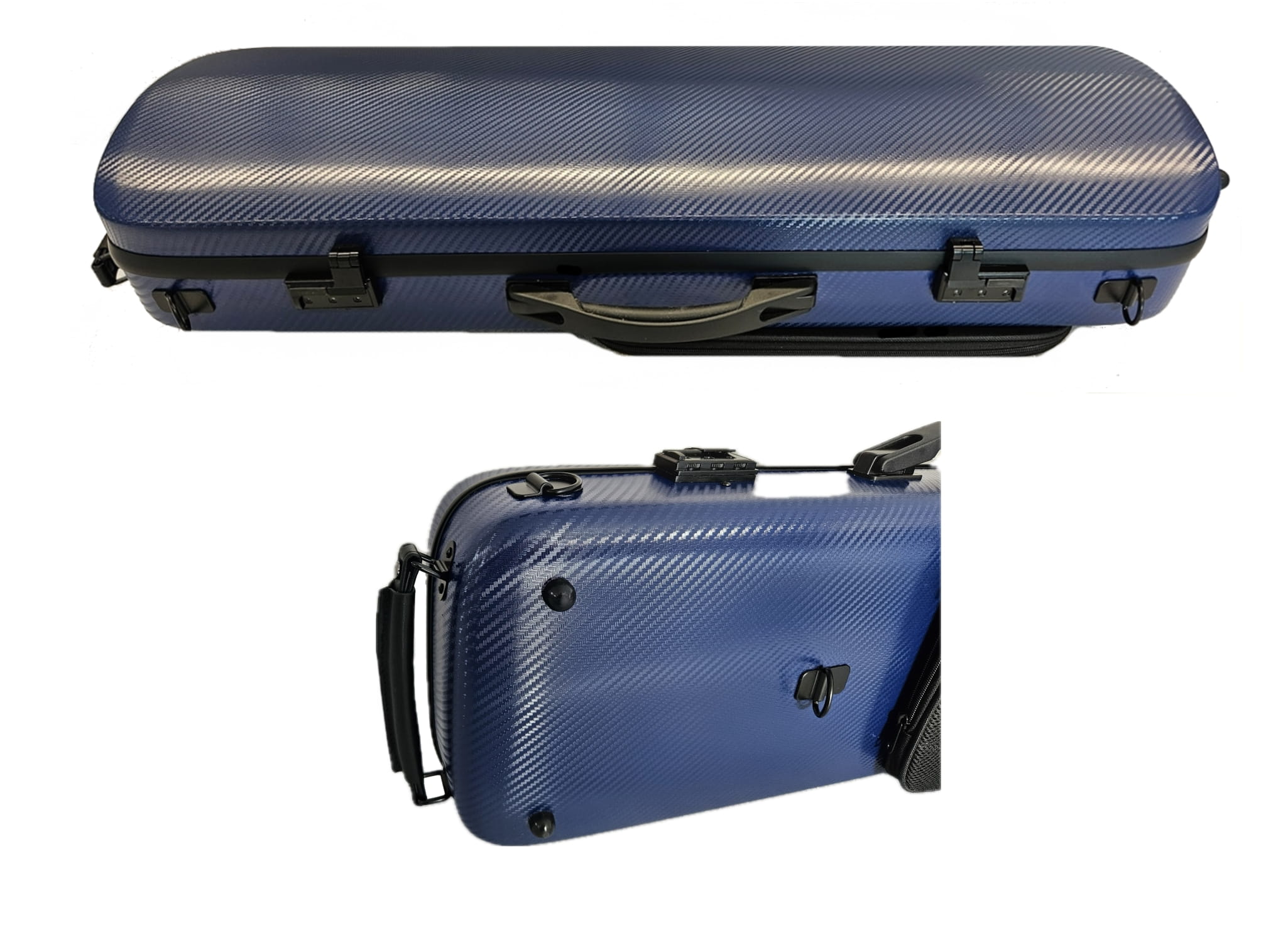 Geigenkasten 4/4 Polycarbonat PC-4 Blau
