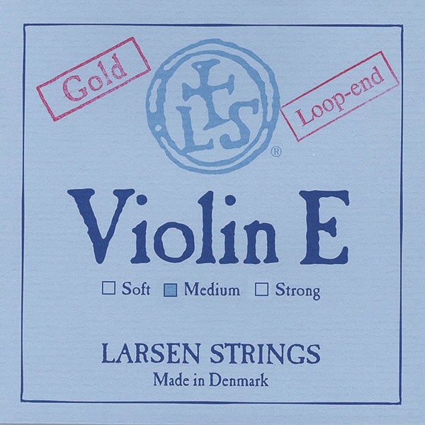 Larsen E Saite Violine 4/4 Stahl vergoldet Schlinge Medium