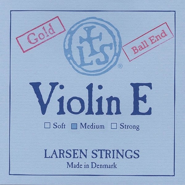 Larsen E Saite Violine 4/4 Stahl vergoldet Kugel Medium