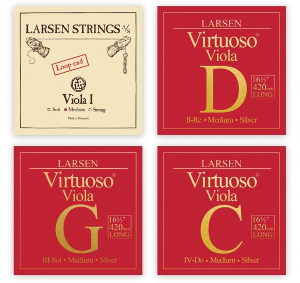Larsen Virtuoso Violasaiten extra lang Satz A Schlinge
