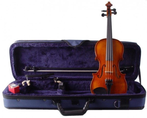 Violine W Mahr im Set mit Etui Bogen Schulterstütze 1/8 Größe