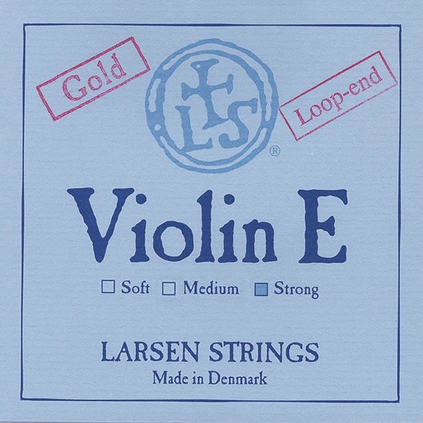 Larsen E Saite Violine 4/4 Stahl vergoldet Schlinge Strong